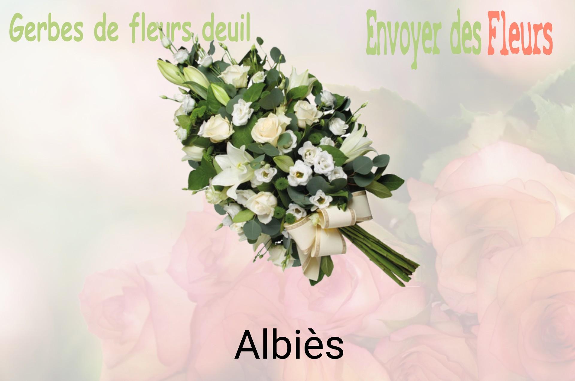 Gerbe de fleurs de deuil livrée à Albiès